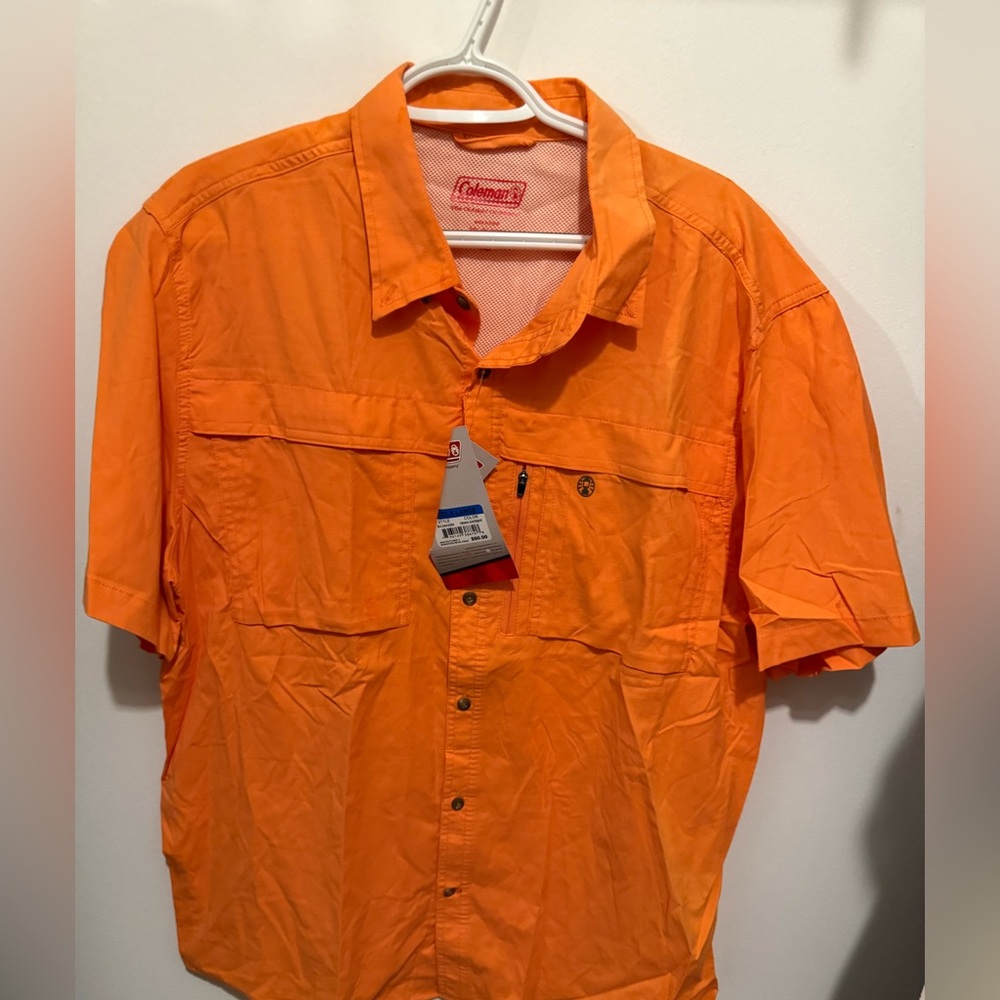 NWT Coleman Bright Orange Button-Up Shirt XL